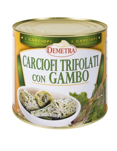 CARCIOFI TRIFOLATI CON GAMBO DEMETRA 3 KILOS