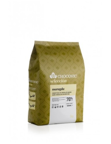 COBERTURA CHOCOLATE NEGRO MARAGDA GOTAS 5 KGS.