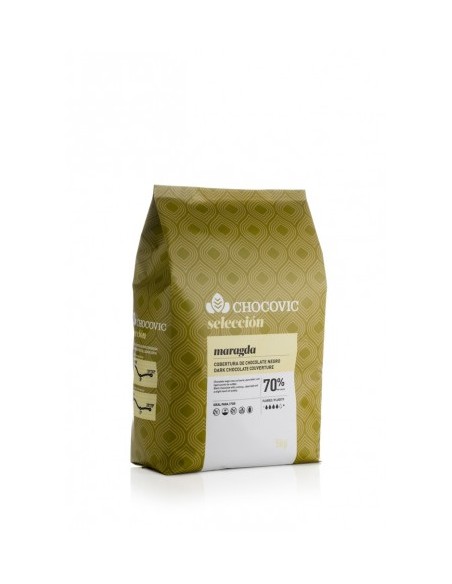 COBERTURA CHOCOLATE NEGRO MARAGDA GOTAS 5 KGS.