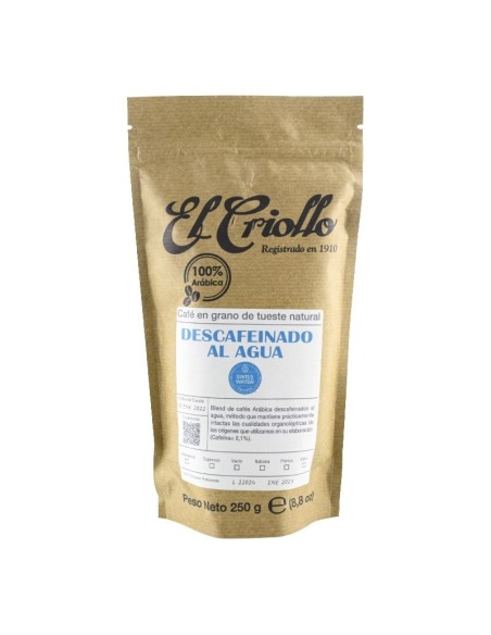 CAFE DESCAFEINADO AL AGUA 500 GRS.