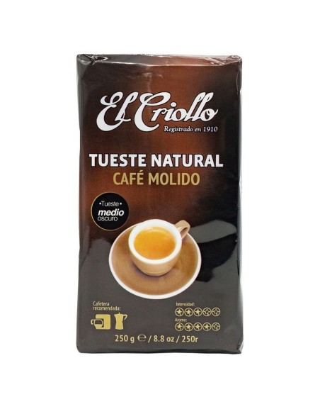 CAFE MOLIDO NATURAL EL CRIOLLO 250 GRS.