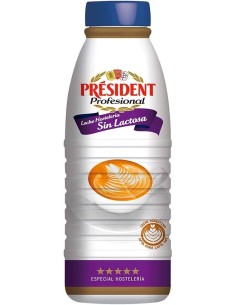 LECHE PRESIDENT SIN LACTOSA LITRO C.6 UDS.